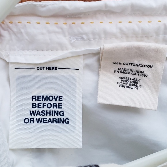 *GAP* Cropped Cargo pants White Size 4 - Picture 5 of 7